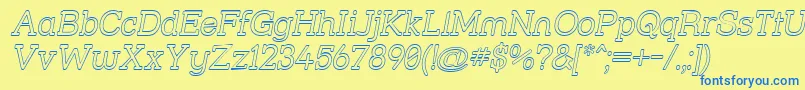 More about Strsloui Font Strsloui Font – Blue Fonts on Yellow Background