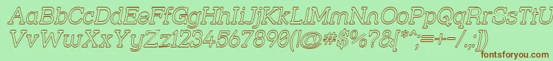 Strsloui Font – Brown Fonts on Green Background