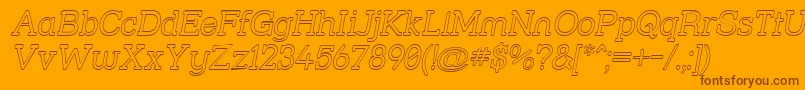 Strsloui Font – Brown Fonts on Orange Background