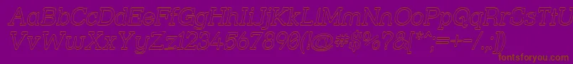 Strsloui Font – Brown Fonts on Purple Background