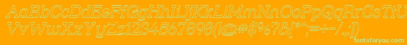 Strsloui Font – Green Fonts on Orange Background