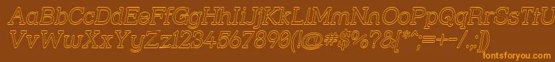 Strsloui Font – Orange Fonts on Brown Background