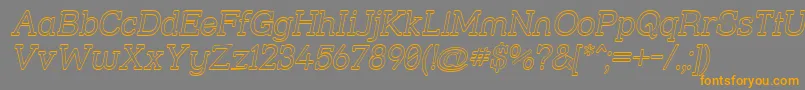 Strsloui Font – Orange Fonts on Gray Background