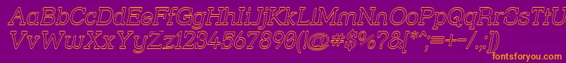 Strsloui Font – Orange Fonts on Purple Background