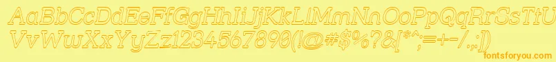 Strsloui Font – Orange Fonts on Yellow Background