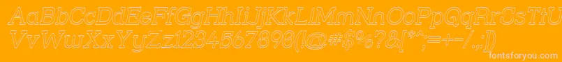 Strsloui Font – Pink Fonts on Orange Background