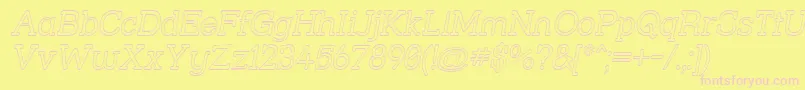 Strsloui Font – Pink Fonts on Yellow Background