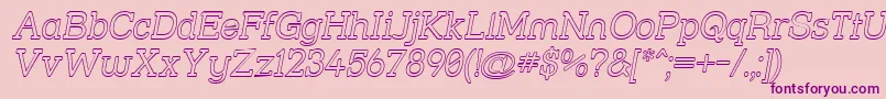 Strsloui Font – Purple Fonts on Pink Background