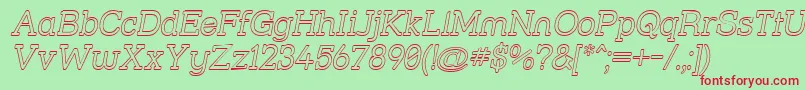 Strsloui Font – Red Fonts on Green Background