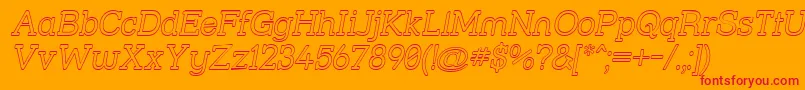 Strsloui Font – Red Fonts on Orange Background