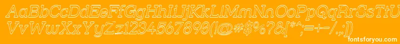 Strsloui Font – White Fonts on Orange Background