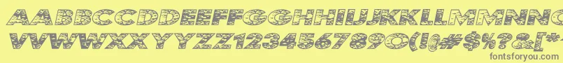 KustomKar Font – Gray Fonts on Yellow Background