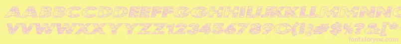 KustomKar Font – Pink Fonts on Yellow Background