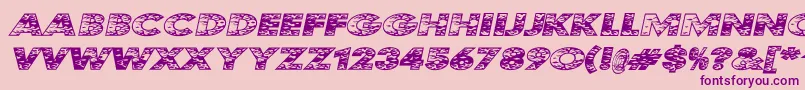 KustomKar-Schriftart – Violette Schriften auf rosa Hintergrund