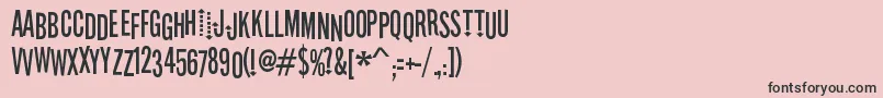フォントStereofidelicRegular – ピンクの背景に黒い文字