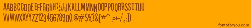 fuente StereofidelicRegular – Fuentes Marrones Sobre Fondo Naranja