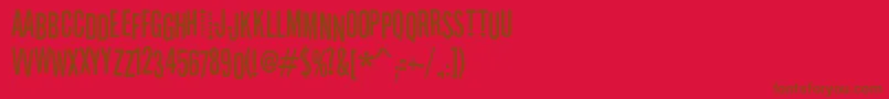 Police StereofidelicRegular – polices brunes sur fond rouge