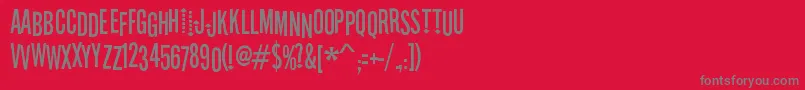 StereofidelicRegular Font – Gray Fonts on Red Background