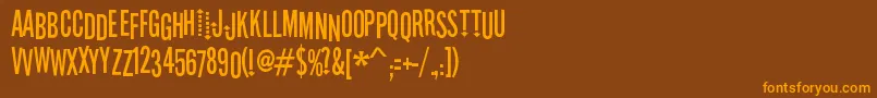 StereofidelicRegular Font – Orange Fonts on Brown Background