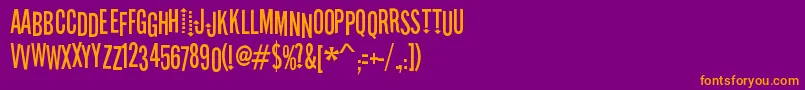 StereofidelicRegular Font – Orange Fonts on Purple Background