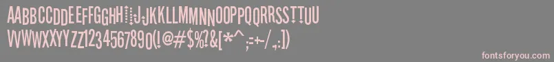 StereofidelicRegular Font – Pink Fonts on Gray Background