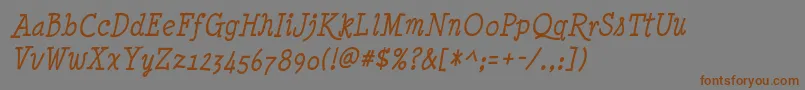 fuente Minyanouvelle Italic – Fuentes Marrones Sobre Fondo Gris