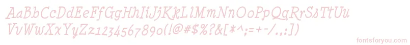 Minyanouvelle Italic Font – Pink Fonts on White Background