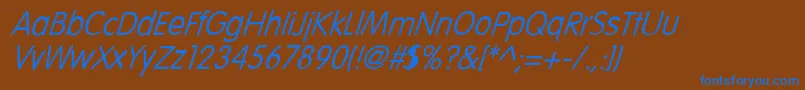 LaroucheItalic Font – Blue Fonts on Brown Background