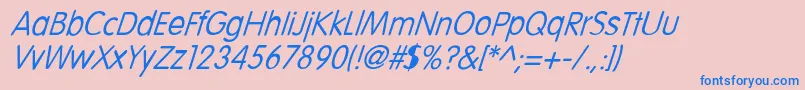 LaroucheItalic Font – Blue Fonts on Pink Background