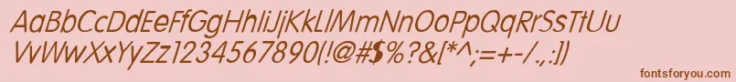 LaroucheItalic Font – Brown Fonts on Pink Background