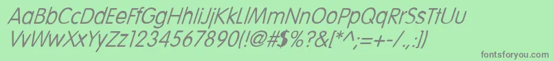 LaroucheItalic Font – Gray Fonts on Green Background
