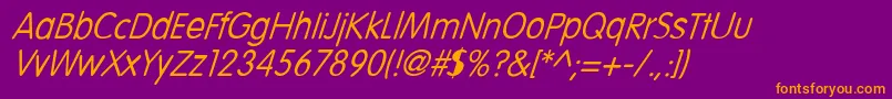 LaroucheItalic Font – Orange Fonts on Purple Background