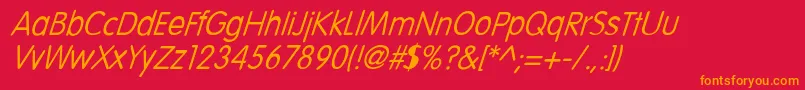 LaroucheItalic Font – Orange Fonts on Red Background