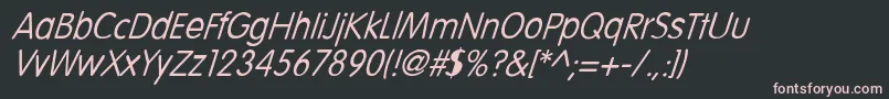 LaroucheItalic Font – Pink Fonts on Black Background