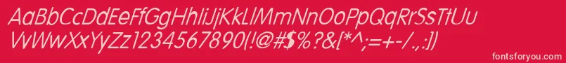 LaroucheItalic Font – Pink Fonts on Red Background