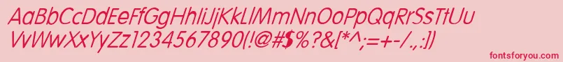 LaroucheItalic Font – Red Fonts on Pink Background
