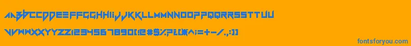 VerminVibesRedux Font – Blue Fonts on Orange Background