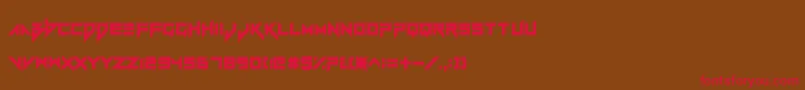 VerminVibesRedux Font – Red Fonts on Brown Background