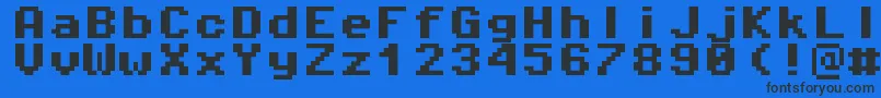 Pixeloperatormono8Bold Font – Black Fonts on Blue Background