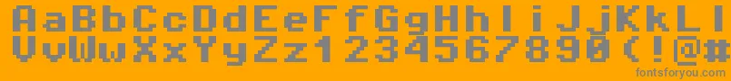 Pixeloperatormono8Bold Font – Gray Fonts on Orange Background