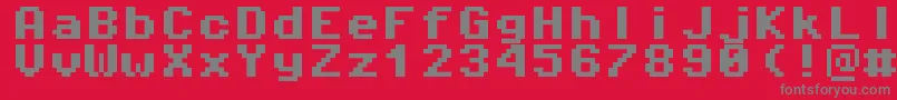 Pixeloperatormono8Bold Font – Gray Fonts on Red Background