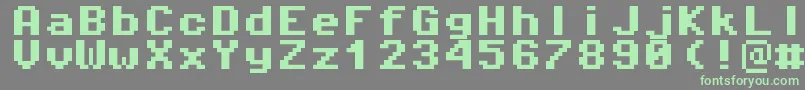 fuente Pixeloperatormono8Bold – Fuentes Verdes Sobre Fondo Gris