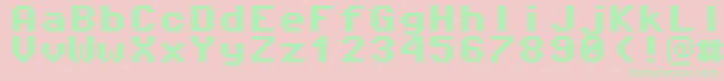 Pixeloperatormono8Bold Font – Green Fonts on Pink Background