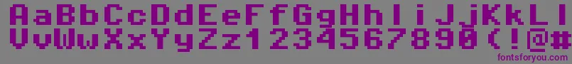 fuente Pixeloperatormono8Bold – Fuentes Moradas Sobre Fondo Gris