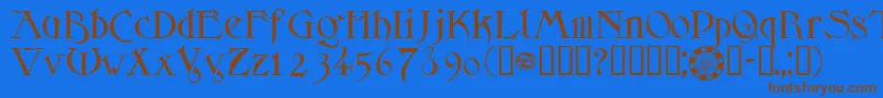 SidheNoble Font – Brown Fonts on Blue Background