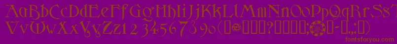 SidheNoble Font – Brown Fonts on Purple Background