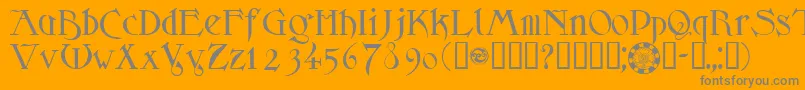 フォントSidheNoble – オレンジの背景に灰色の文字