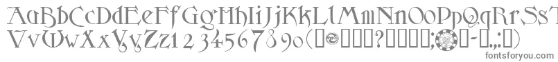 フォントSidheNoble – 白い背景に灰色の文字