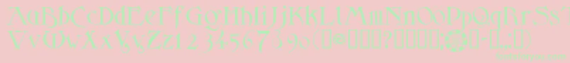 SidheNoble Font – Green Fonts on Pink Background