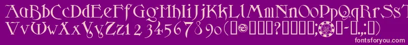 SidheNoble Font – Pink Fonts on Purple Background